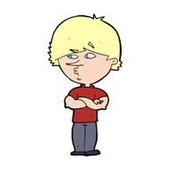 cartoon suspicious man N55