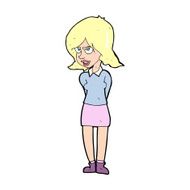 cartoon annoyed woman N272
