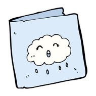 cartoon card with cloud pattern N14