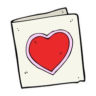 cartoon love heart card N13