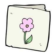 cartoon flower greeting card N14