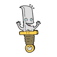 crazy cartoon knife character N14