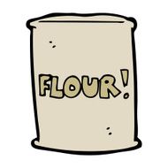 cartoon bag of flour N54