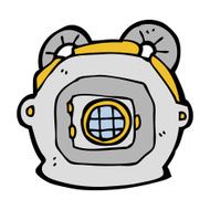 cartoon old deep sea diver helmet N13
