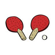 cartoon table tennis bats N14