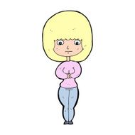 cartoon shy woman N67