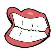 cartoon grinning mouth N15