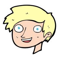 cartoon happy boy face N66