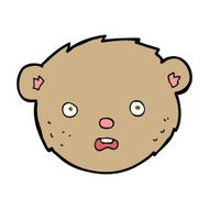 cartoon teddy bear face N25