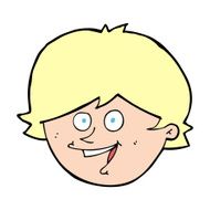 cartoon happy boy face N67