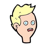 cartoon shocked man N173