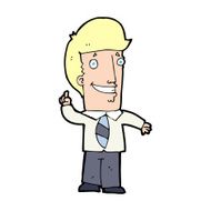 cartoon office man with idea N13