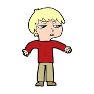cartoon annoyed boy N53