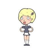cartoon woman in french maid outfit N14
