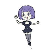 cartoon happy vampire girl N55