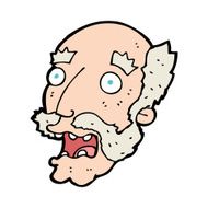 cartoon shocked old man N45