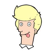 cartoon man with tongue hanging out N14