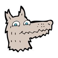 Cartoon Wolf Head N43