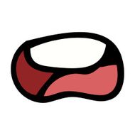 cartoon unhappy mouth N13