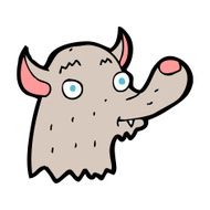 cartoon happy wolf N31