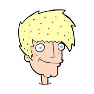 cartoon smiling man N39