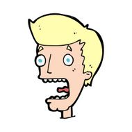 cartoon terrified man N398