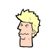 cartoon stressed out face N13