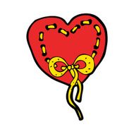 stitched heart cartoon N15