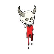 cartoon spooky halloween skull N18