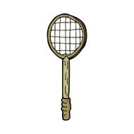 cartoon old tennis racket N14