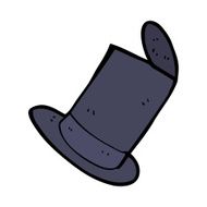 cartoon old top hat N28