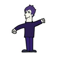 cartoon vampire man N161