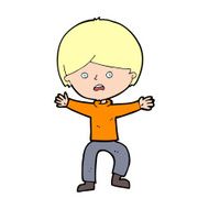 cartoon boy panicking N44