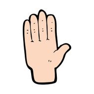 cartoon open hand N6