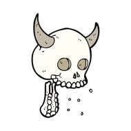 cartoon spooky skull N249