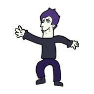 cartoon vampire man N163