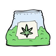 cartoon bag of weed N18