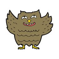 cartoon happy owl N12