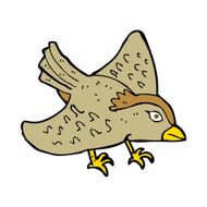 cartoon garden bird N58