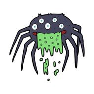 cartoon gross halloween spider N24