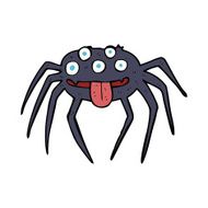 cartoon gross halloween spider N25