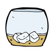 cartoon whisky in glass N13