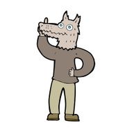 cartoon werewolf with idea N10
