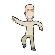 cartoon angry old man N215