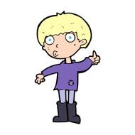 cartoon boy asking question N39