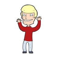 cartoon excited man N148