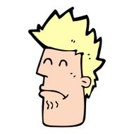 cartoon man feeling sick N13