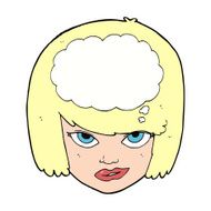 cartoon woman thinking N63