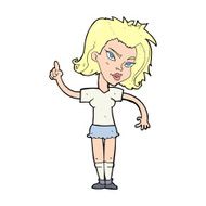 cartoon woman with idea N368