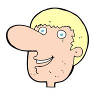 cartoon happy male face N28